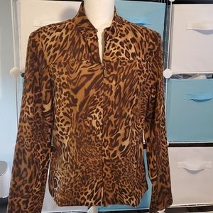 EUC Dress Barn leopard print jacket